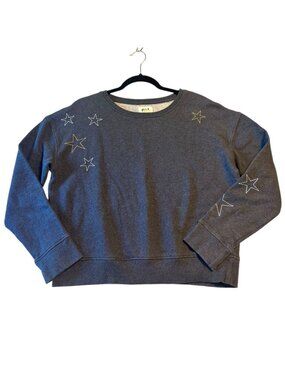 Pact Star Embroidered Stars Organic Cotton Sweatshirt S Pullover Sweater